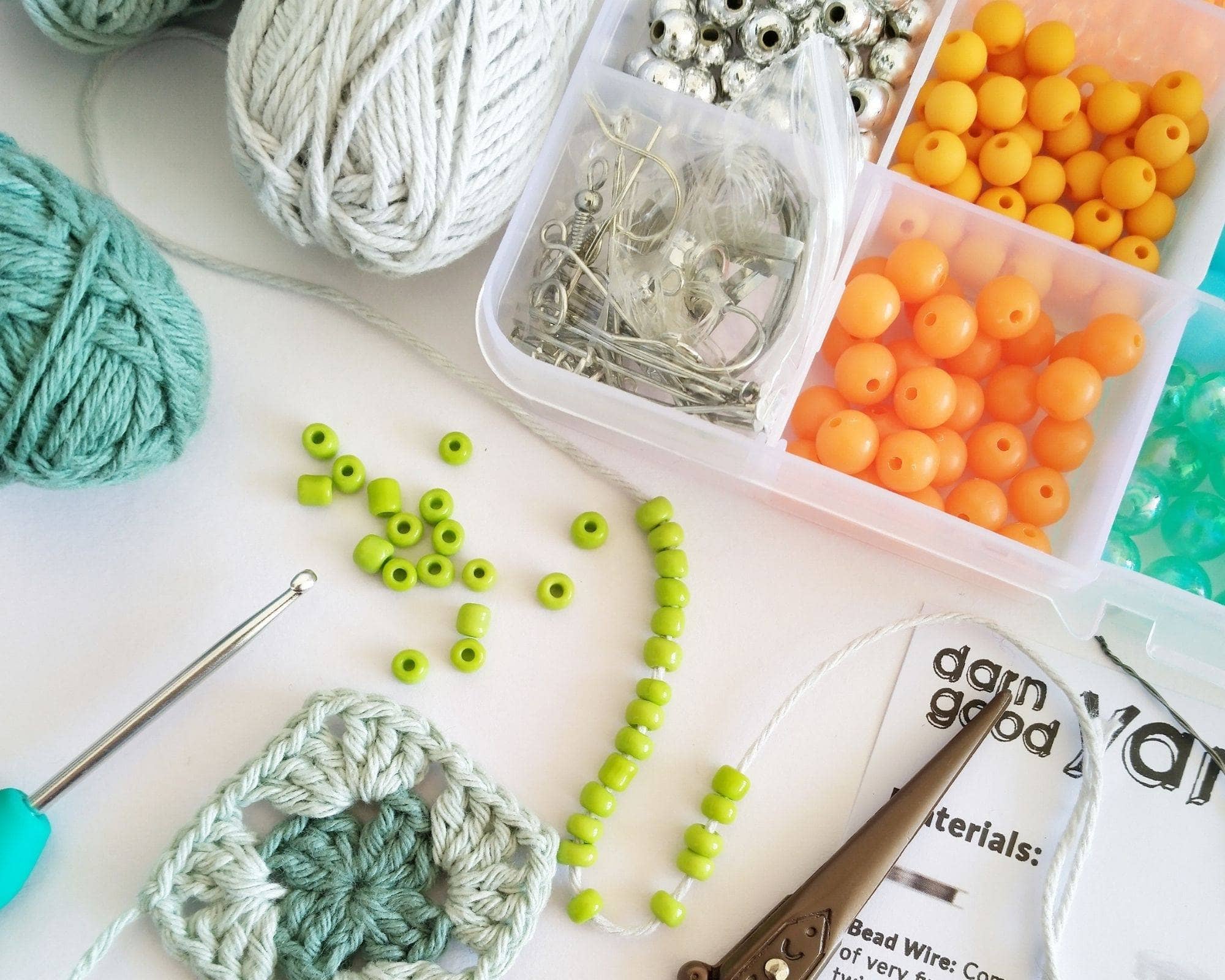 Darn Good Yarn Bead Kit for Jewelry Making - Ethically Sourced Yarn, Craft Kits, Home Goods, Clothing & Accessories